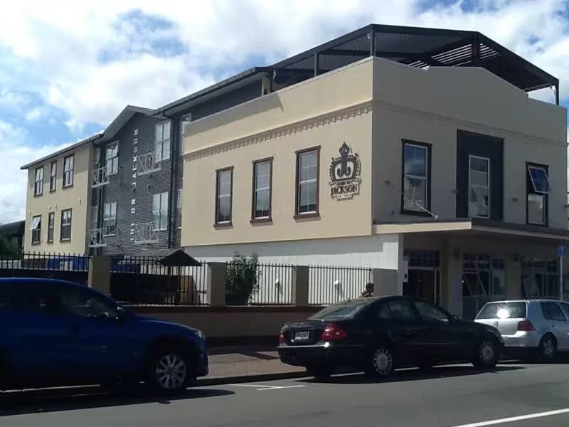 Plastered two storey commercial building